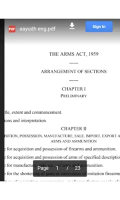 Arms Act android App screenshot 1